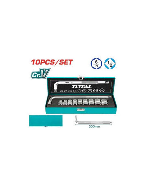 TOTAL JX 10 douilles 1/2″ THTL121101