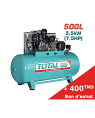 COMPRESSEUR TOTAL 500L 7.5CV TC1755002E + Bon d'achat 400TND