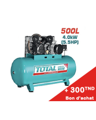 COMPRESSEUR TOTAL 500L 5.5CV TC1555002E + Bon d'achat 300TND