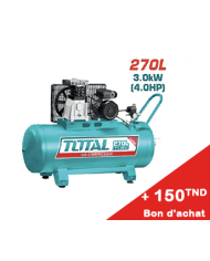 COMPRESSEUR TOTAL 270L 220V 4CV TC1403002E + Bon d'achat 150TND