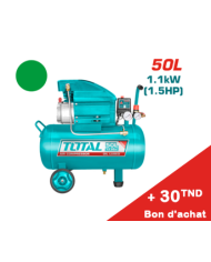COMPRESSEUR TOTAL 050L 220V 2CV TC255061E + Bon d'achat 30TND