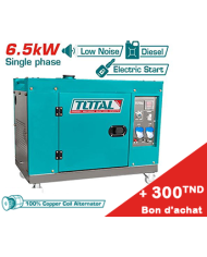 GROUPE ELECTROGENE TOTAL 6,5KW DIESEL A/B TP265001 + Bon d'achat 300TND