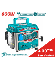 GROUPE GENERATEUR ESSENCE TOTAL 0,8KW LANCEUR TP18001+ Bon d'achat 30TND