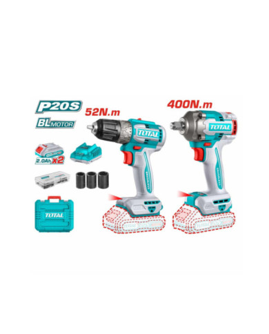 VISSEUSE + BOULONNEUSE 20V 2.2AH/CH TCKLI20271