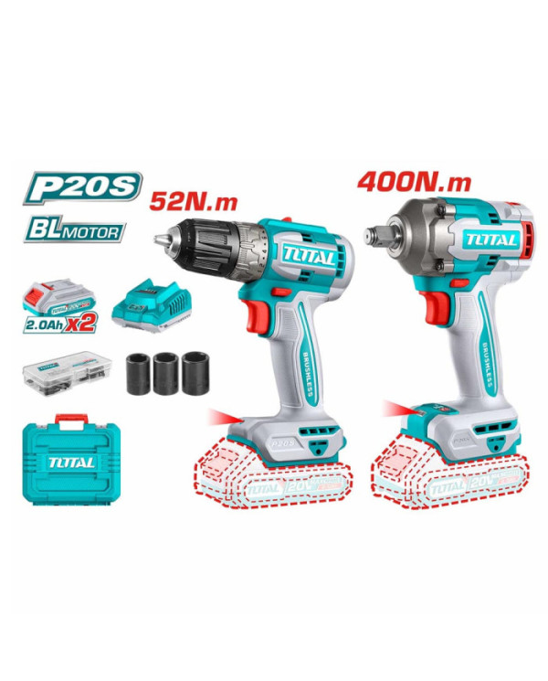 VISSEUSE + BOULONNEUSE 20V 2.2AH/CH TCKLI20271