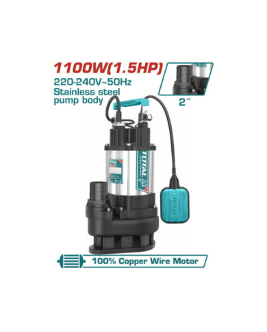 POMPE SUBMERSIBLE 1100W TWP7110016