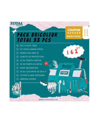 PACK BRICOLEUR TOTAL 33 PCS