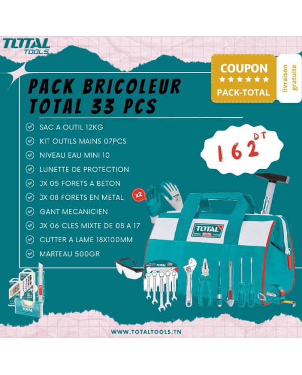PACK BRICOLEUR TOTAL 33 PCS