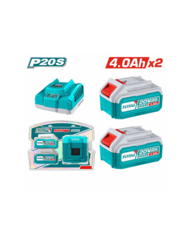 CHARGEUR + 2 BATTERIE 20V 4AH TFBCPK1424