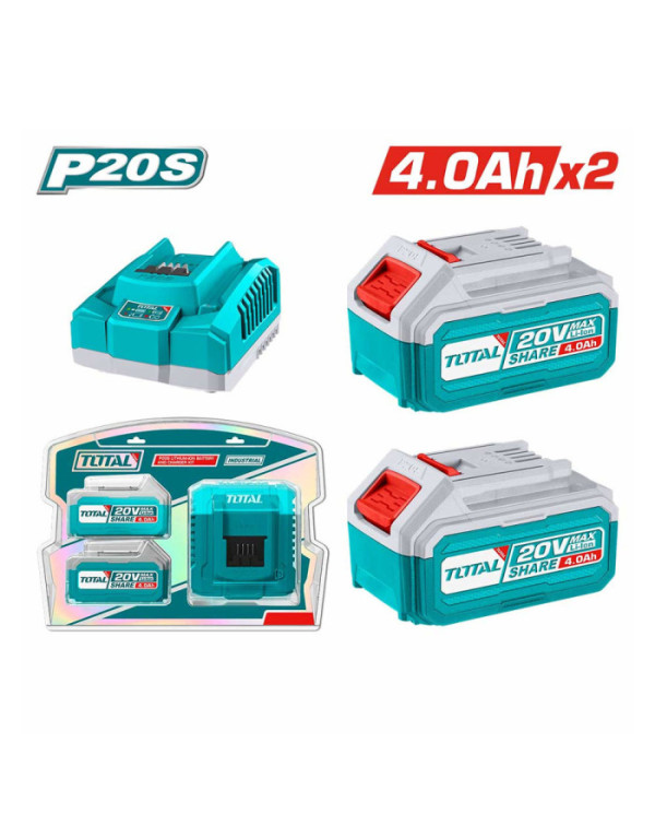 CHARGEUR + 2 BATTERIE 20V 4AH TFBCPK1424