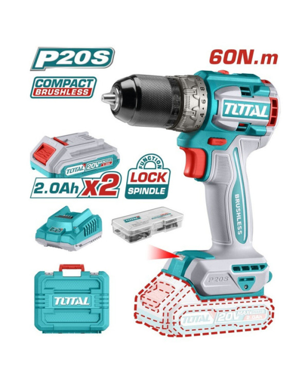 VISSEUSE PERCUSSION BL 60NM  20V 2.2AH/CH TDLI2060