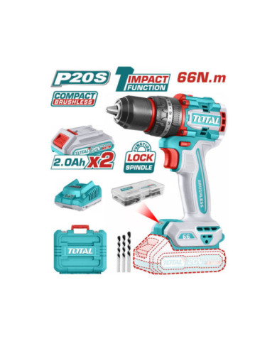 PERCEUSE 20V BL 66NM 2.2AH/CH TIDLI20668