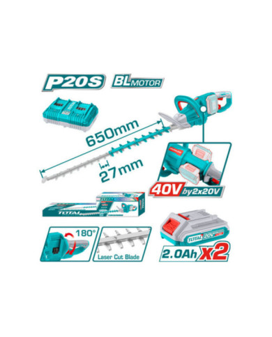 TAILLE HAIE 650MM 20V 2.2AH/CH THTLI400282