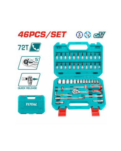 BOITE A DOUILLES 1/4 46PCS THT141462