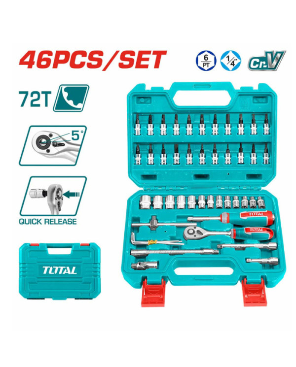 BOITE A DOUILLES 1/4 46PCS THT141462