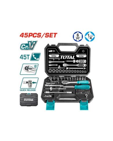 BOITE A DOUILLES 1/4 45PCS THT141451