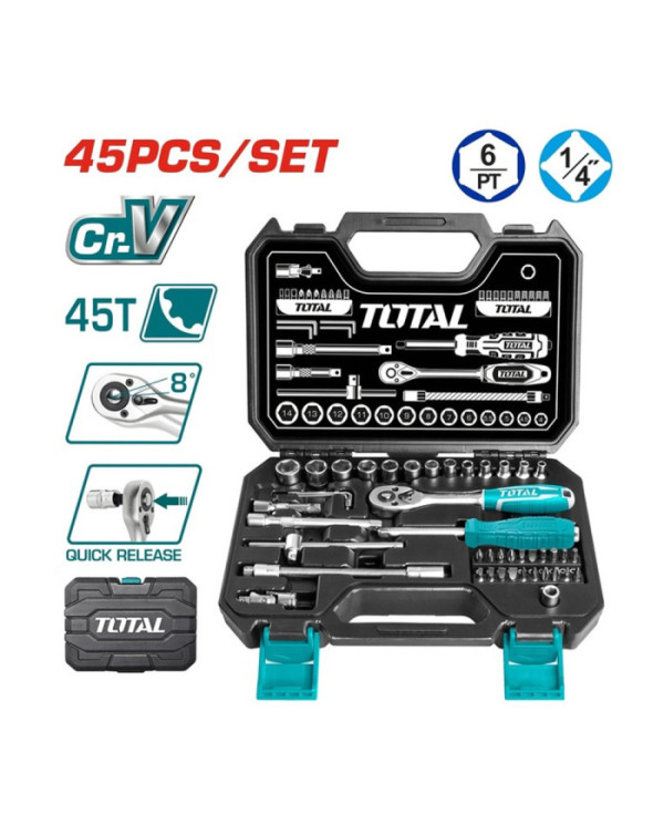 BOITE A DOUILLES 1/4 45PCS THT141451