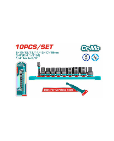 JX 10 DOUILLES 3/8″ THTISD38104