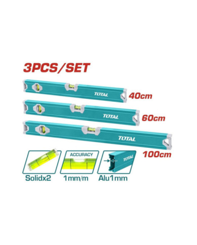 SET 03 PCS NIVEAU A EAU 40-60-100CM THT10403