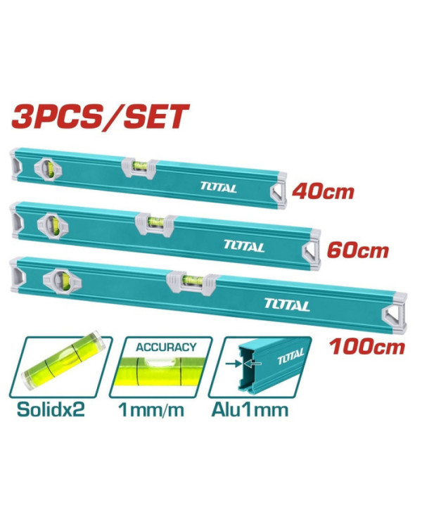SET 03 PCS NIVEAU A EAU 40-60-100CM THT10403