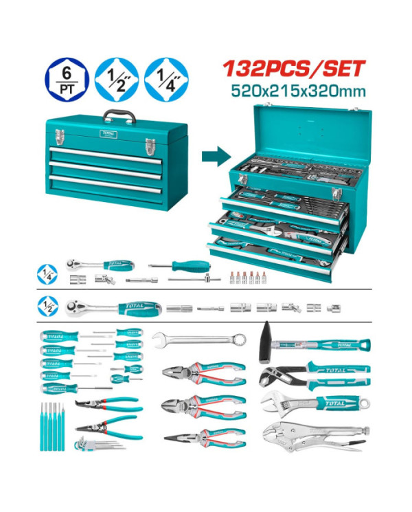 CAISSE A OUTILS META 132PCS THPTCS71321
