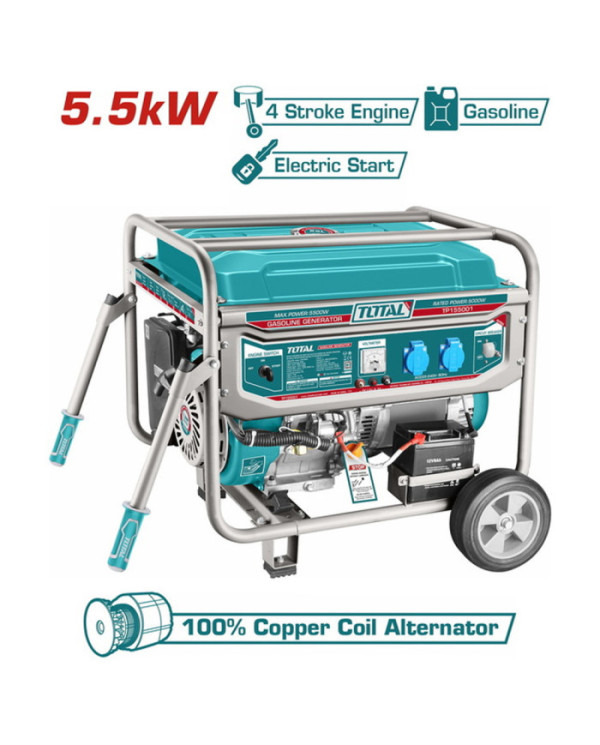 GROUPE ELECTROGENE GASOLINE5,5KW BATTERIE TP155001