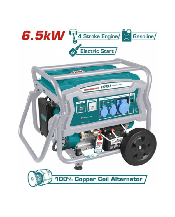 GROUPE ELECTROGENE GASOLINE6,5KW BATTERIE TP165006