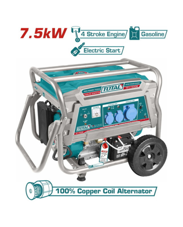 GROUPE ELECTROGENE GASOLINE7,5KW BATTERIE TP175006