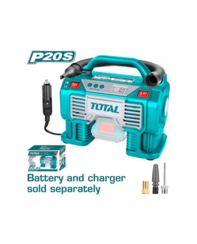 COMPRESSEUR PORTATIF 11BAR 20V 2AH S/BAT TACLI2002