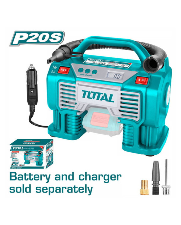 COMPRESSEUR PORTATIF 11BAR 20V 2AH S/BAT TACLI2002