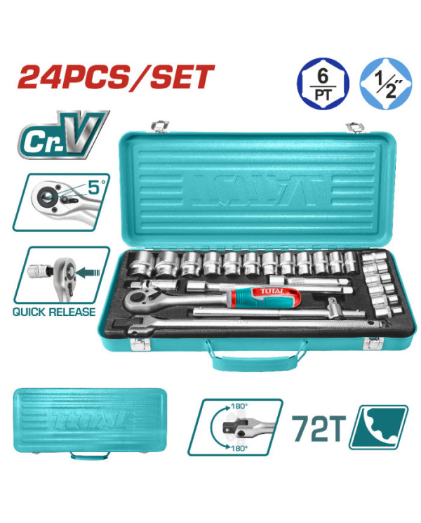 BOITE A DOUILLES 1/2 24PCS THT121242