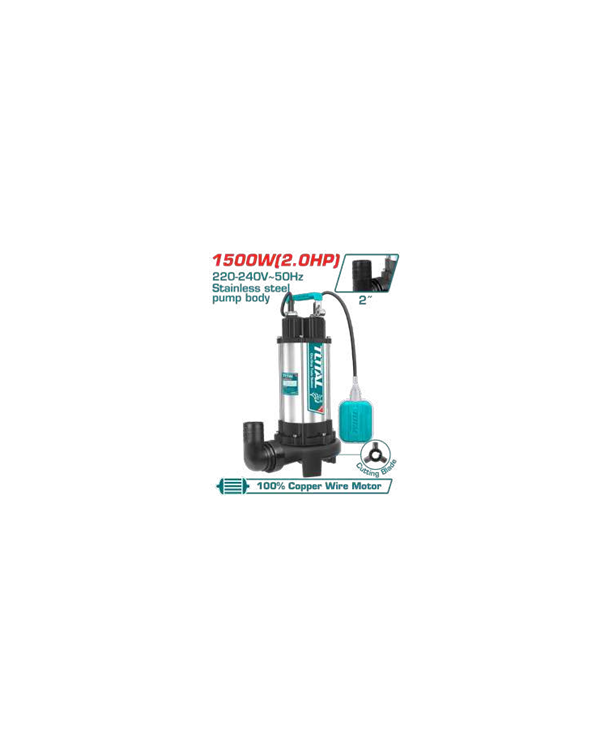 POMPE SUBMERSIBLE TOTAL HP2 1500W TWP7150026