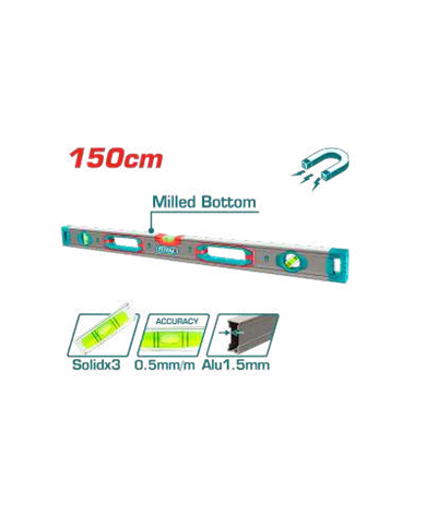 TOTAL NIVEAU MAGNETIQUE 150CM TMT215028M