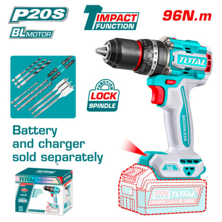 PERCEUSE 20V BL 96NM 4AH S/B TIDLI209681